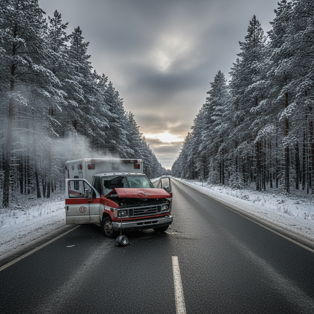 Ambulance Moose Collision Near Ely Causes Significant Damage, Spurs Emergency Response