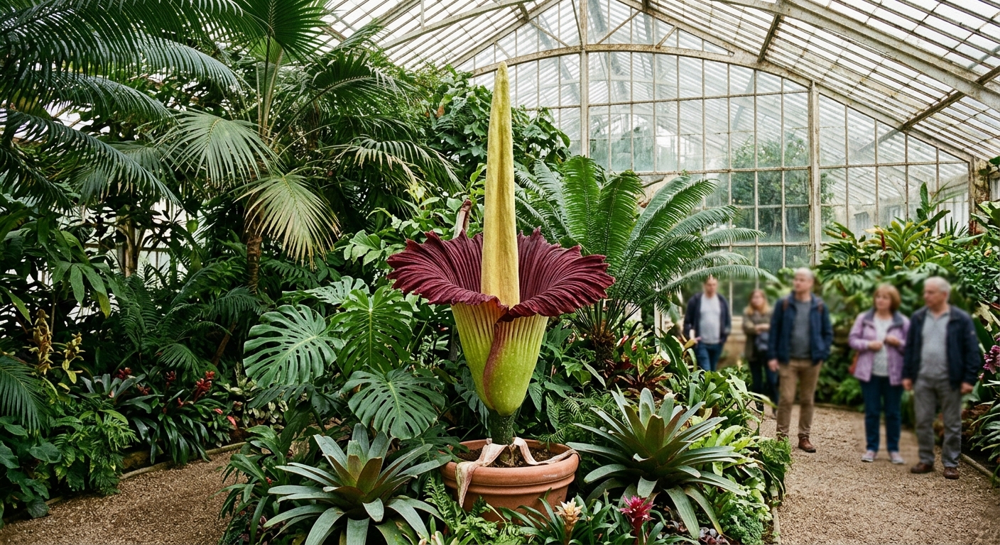 Corpse Flower ‘Horace’ Set to Bloom at Como Park Conservatory, Drawing Midwest Crowds